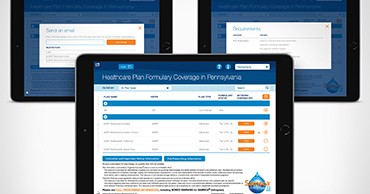 images of the formulary lookup app